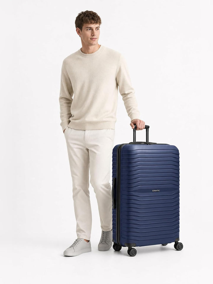 Stratic Shine Koffer &amp; Trolley Gross | Hergestellt aus Bruch- &amp; Kratzfestem Polypropylen mit 4 Rolle