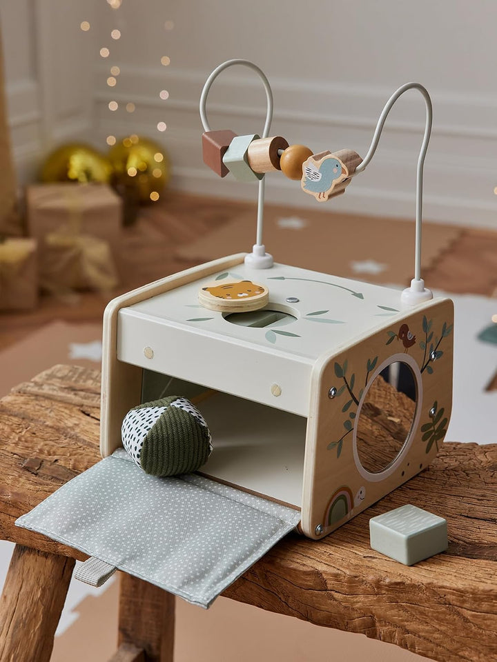 VERTBAUDET Aktivitätsbox aus Holz FSC® grünTU, gr&amp;