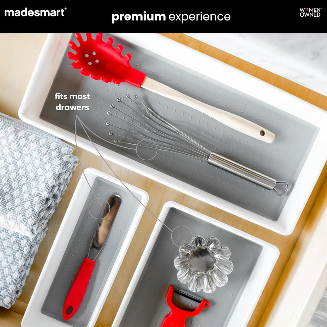madesmart Tablett, 3er-Set, weiss, Premiumweiss, Premiumweiss