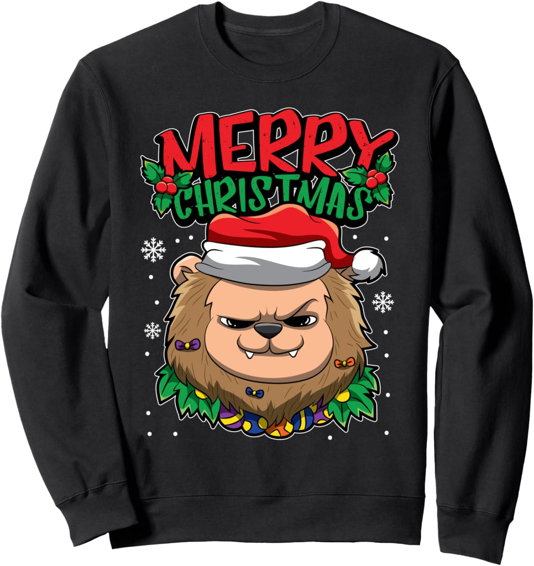 Weihnachtslöwe - Süsse Weihnachtstiere - Löwe Sweatshirt