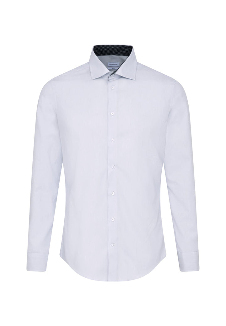 Seidensticker Herren Men Slim Patch Longsleeve Cotton Hemd 36 Hellblau(653700), 36 Hellblau(653700)