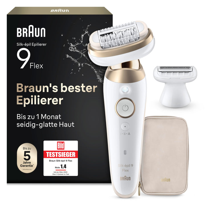 Braun Silk-épil 9 Flex, Epilierer mit flexiblem 360 Kopf für eine einfache Haarentfernung, Wet&Dry,