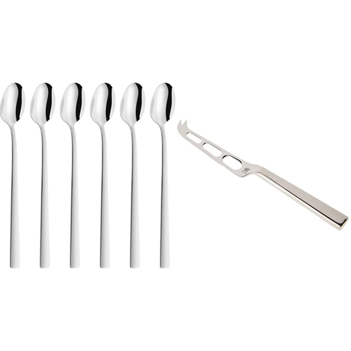 ZWILLING Dinner, 6 Longdrinklöffel (Länge 8 cm), spülmaschinengeeignet, 18/10 Edelstahl & 1000919 Kä