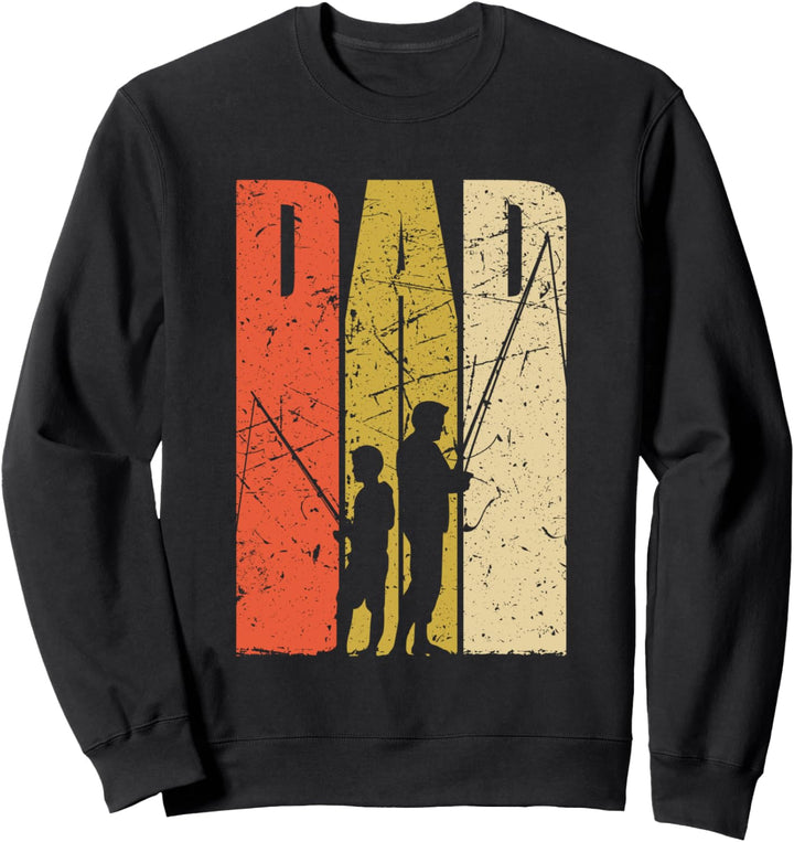 Papa und Sohn Angeln Angelausflug für Angler Sweatshirt