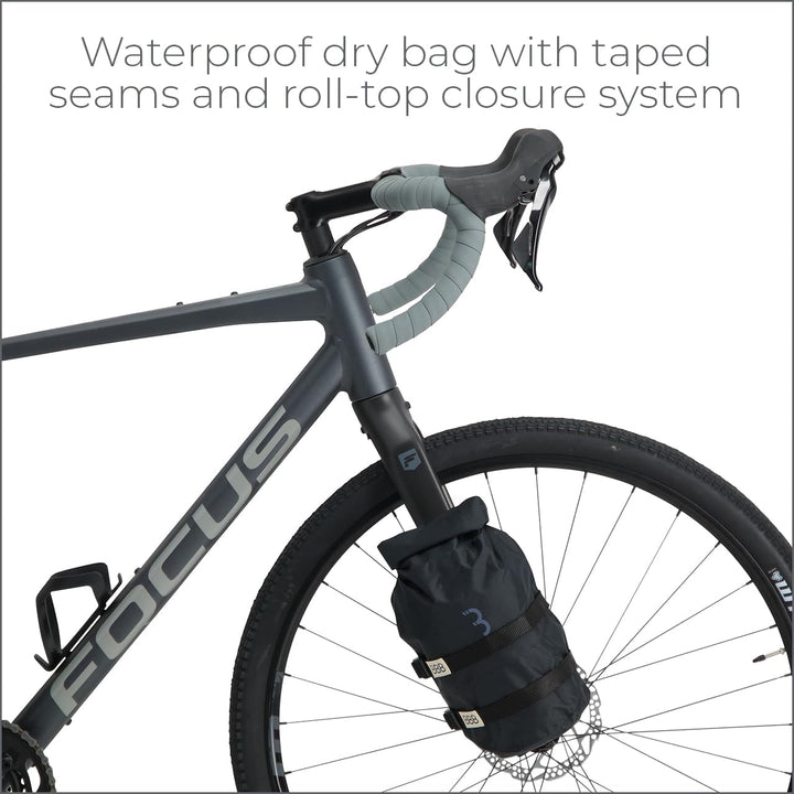 BBB Cycling Gabeltasche Wasserdicht I Fahrrad Gabeltasche Mit Rollverschluss Und Gepäckträger I Fork