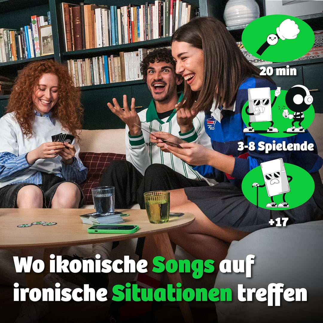 Match My Beat – Das Musik-Partyspiel mit 200 Songs &amp; 400 Szenarien – Kartenspiele für Erwachsene, Te