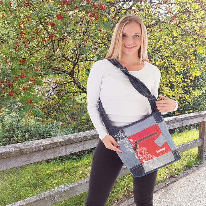 Sunsa Damen Tasche Umhängetasche, Canvas bag, Jeans/Denim Taschen, Hobo Schultertasche Damentaschen