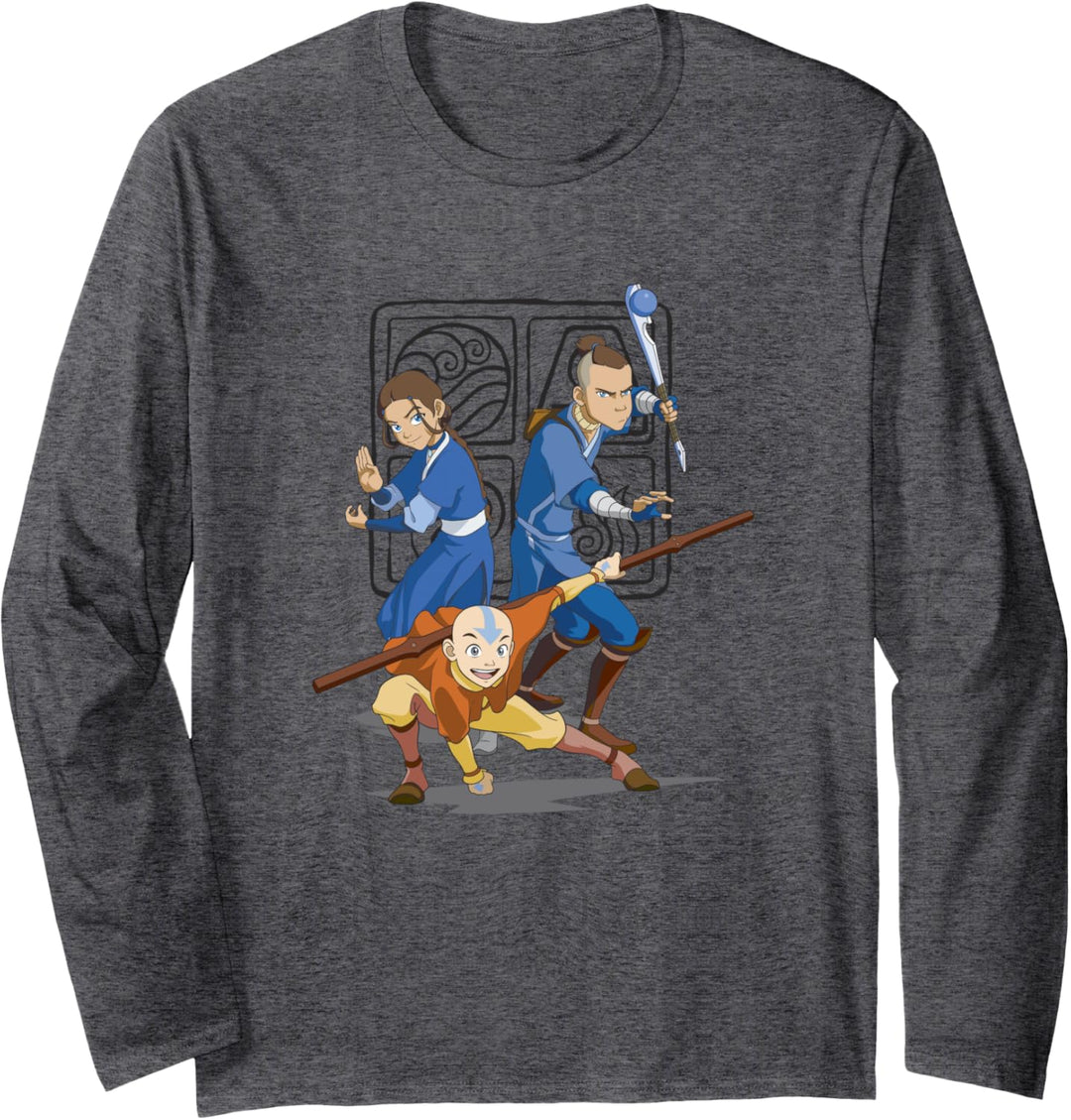 Avatar: The Last Airbender Main Cast Group Shot Langarmshirt