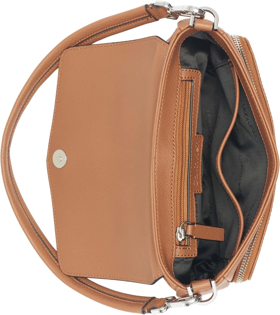 Calvin Klein Ava Novelty Demi Schultertasche Einheitsgrösse Karamellstrukturiert, Einheitsgrösse Kar