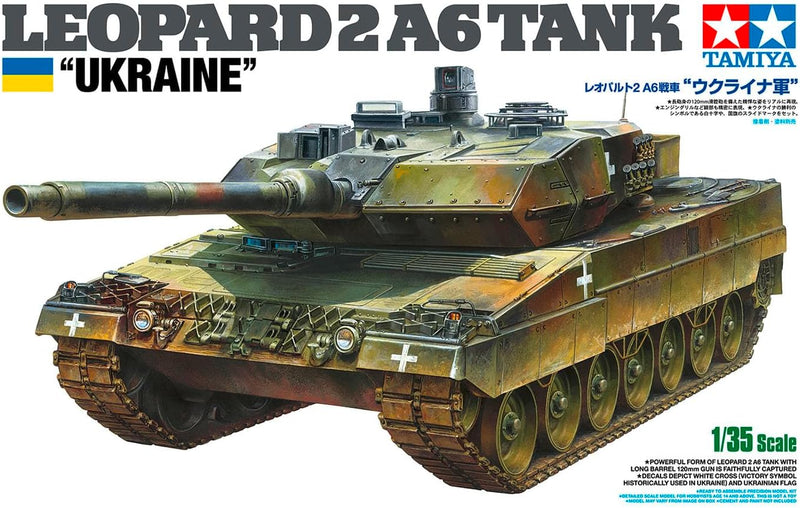 Tamiya 25207 1:35 BW KPz Leopard 2 A6 (3) Ukr. - Modellbausatz,Plastikbausatz, Bausatz zum Zusammenb