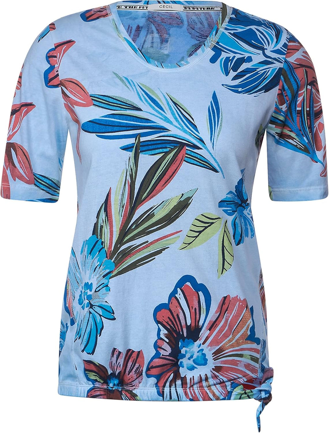 Cecil Damen Kurzarmshirt Bedruckt XS Blue Bell, XS Blue Bell