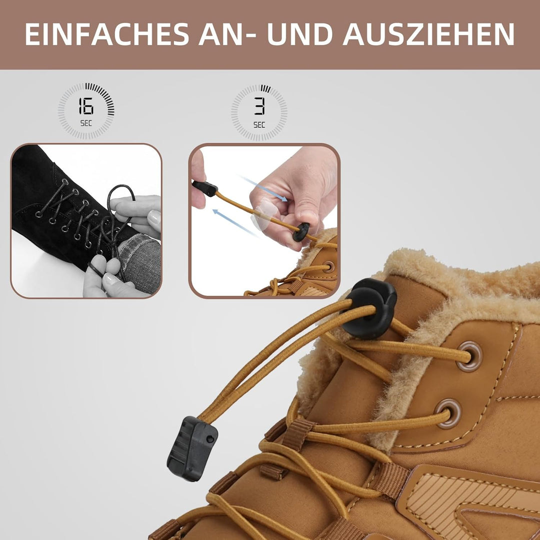 Mabove Barfussschuhe Winterstiefel Herren Damen Traillaufschuhe Warm Gefüttert Winterschuhe Schneest