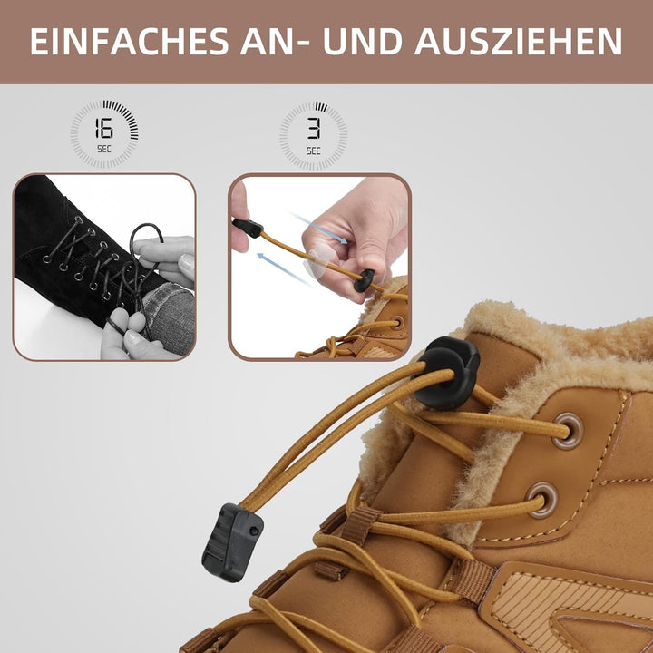 Mabove Barfussschuhe Winterstiefel Herren Damen Traillaufschuhe Warm Gefüttert Winterschuhe Schneest