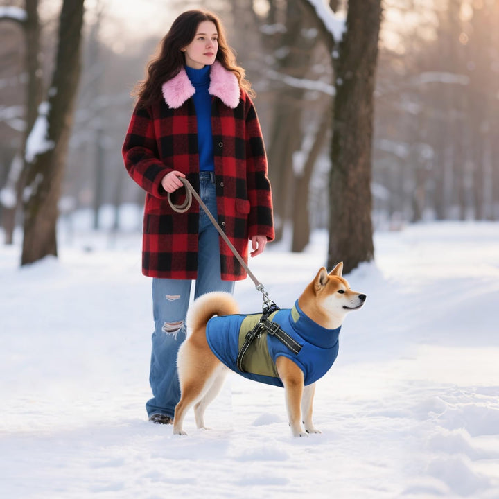 Hunde Winterjacken,Warme Hundemäntel Reflektierend Hundekleidung wasserdichte Welpenweste für kaltes