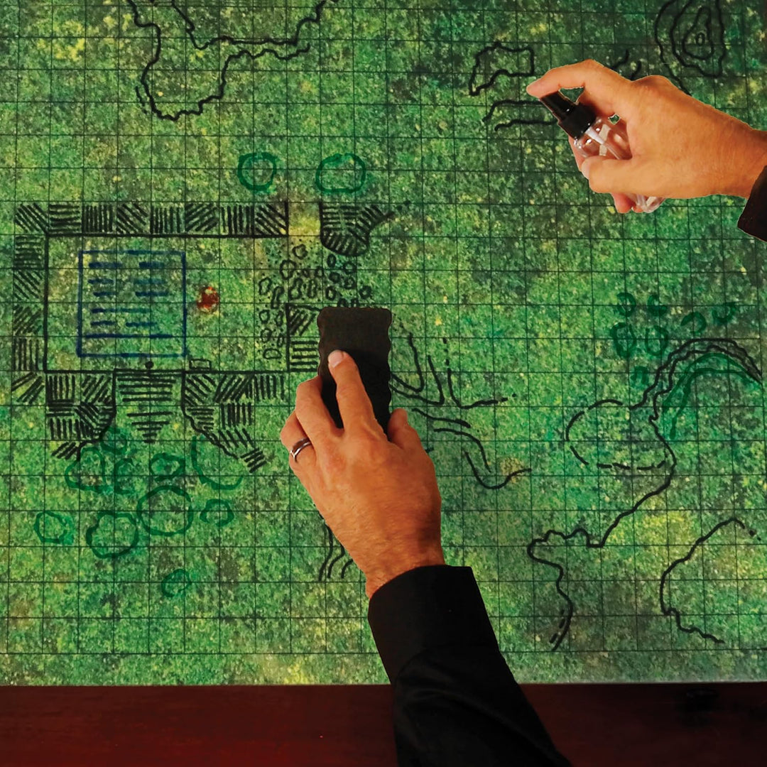 ENHANCE RPG-Raster-Spielmatte - Tabletop DND Karte (60.96 x 91.44 cm) Rollenspiel Dry-Erase Matte, k