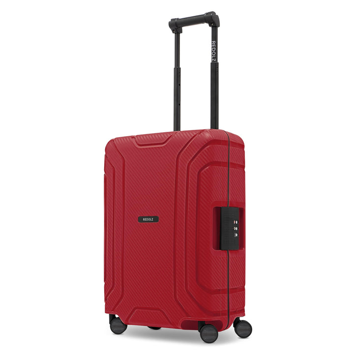 REDOLZ Hartschalen Kabinen-Koffer ohne Reissverschluss | 3-Punkt-Verschluss-System | Kleiner Trolley