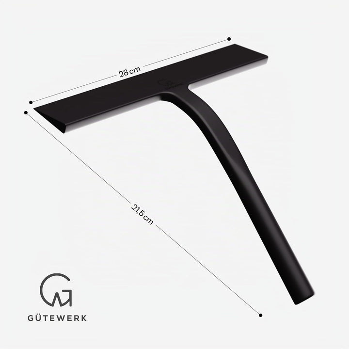Fensterreiniger und Tuch 2 in 1, Glasreiniger 28 cm, Duschabzieher Box, Fensterreinigung waschbar, p