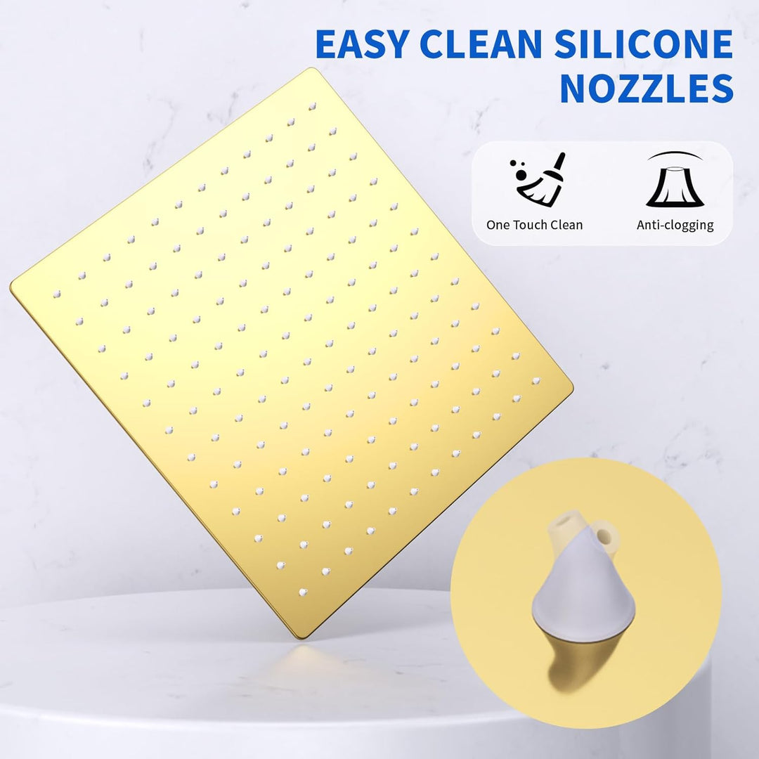 16 Zoll (40.5cm) Regendusche Duschkopf – Edelstahl, Hochdruck, Ultradünn, 360° Schwenkbar – Grosser