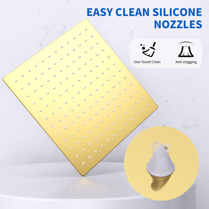 16 Zoll (40.5cm) Regendusche Duschkopf – Edelstahl, Hochdruck, Ultradünn, 360° Schwenkbar – Grosser