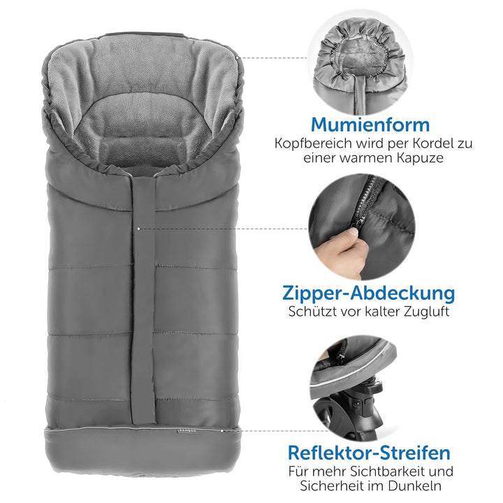 Zamboo Fusssack für Joie Buggy Sportwagen (passend für Litetrax, Mytrax, Chrome) - Winterfusssack fü