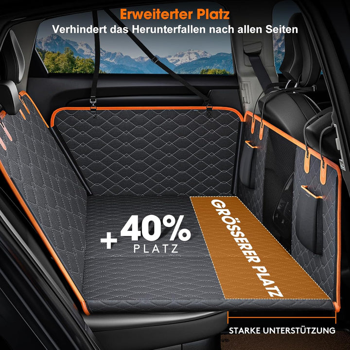 JOEJOY Hundedecke Auto Rückbank mit Harter Unterseite, Hundesitz Auto Rückbank Verbreitert, Hunde Au