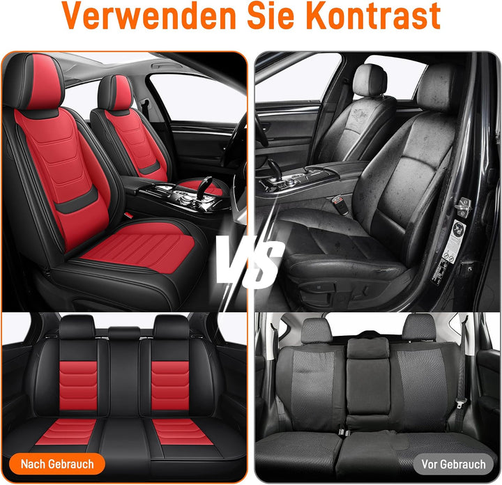 Komplettset Sitzbezüge für Citroen Jumpy 1999-2026, wasserdichte Sitzbezüge aus Nappaleder, Sitzbezü