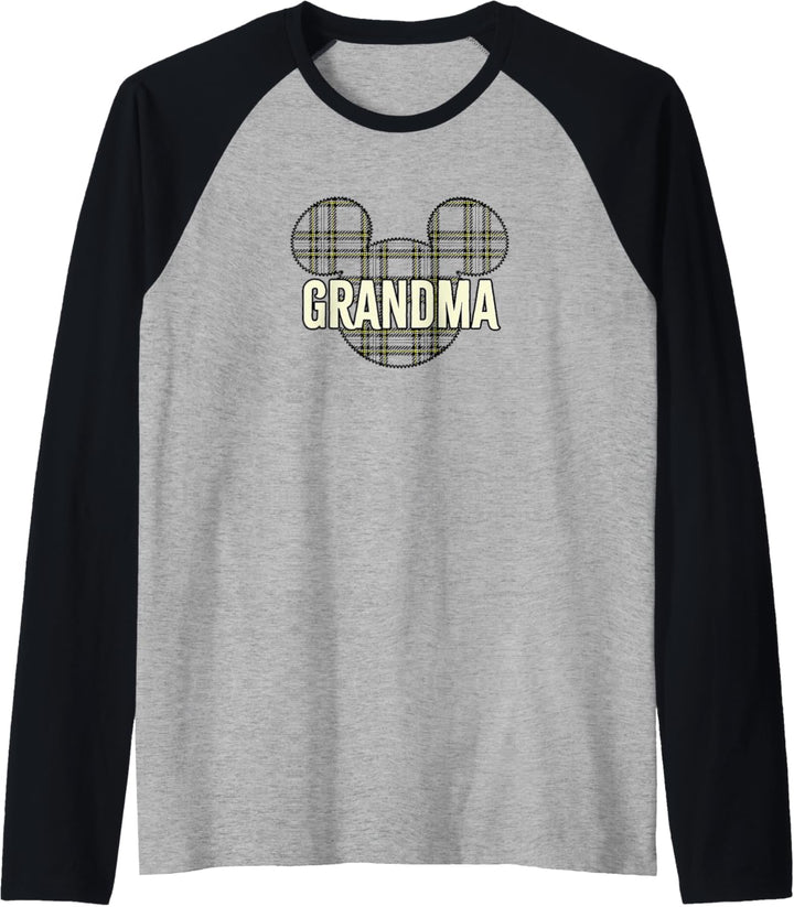 Disney Mickey And Friends Weihnachten Plaid Grandma Raglan