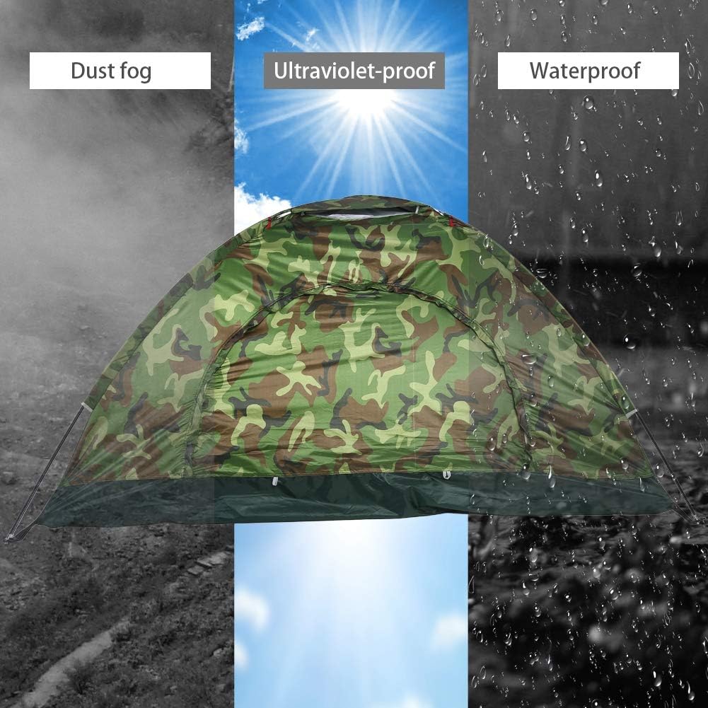 Acogedor Pop Up Strandzelt, mit Einer verschliessbaren Tür für 2-3 Personen, Outdoor-Tarnung UV-Schu