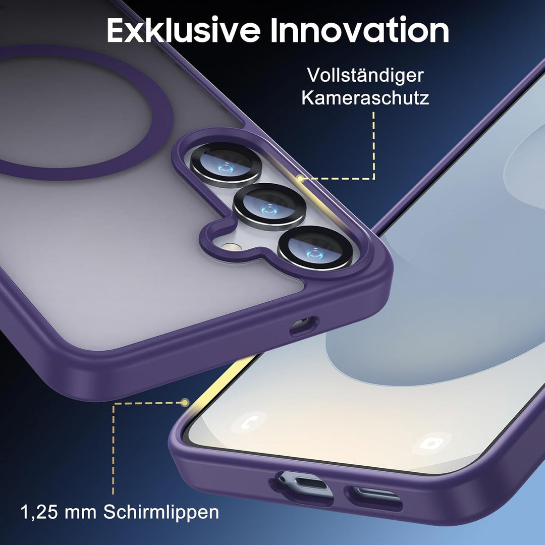UniqueMe für Samsung Galaxy S25 Hülle - Handyhülle für Samsung Galaxy S25 Case, 5 in 1 Set Rundumsch