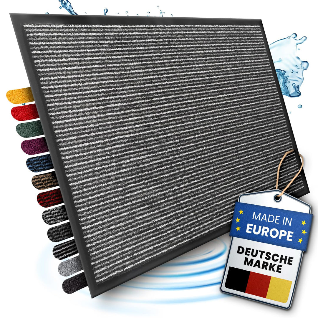 Bodenständig® Saubere Schuhe Dank saugstarkem Stoff (robust) perfekte Grösse Schwarz in 60x90cm - Fu