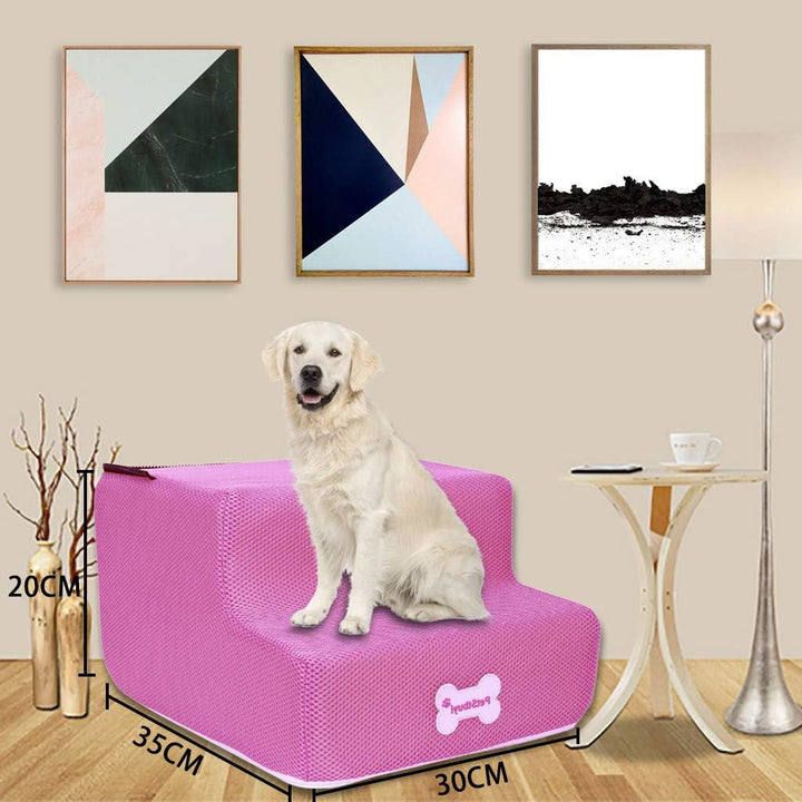 2-stufige Hundetreppe für Hochbett und Couch, 20cm hoch für Hunde, breitere Haustiertreppe für klein