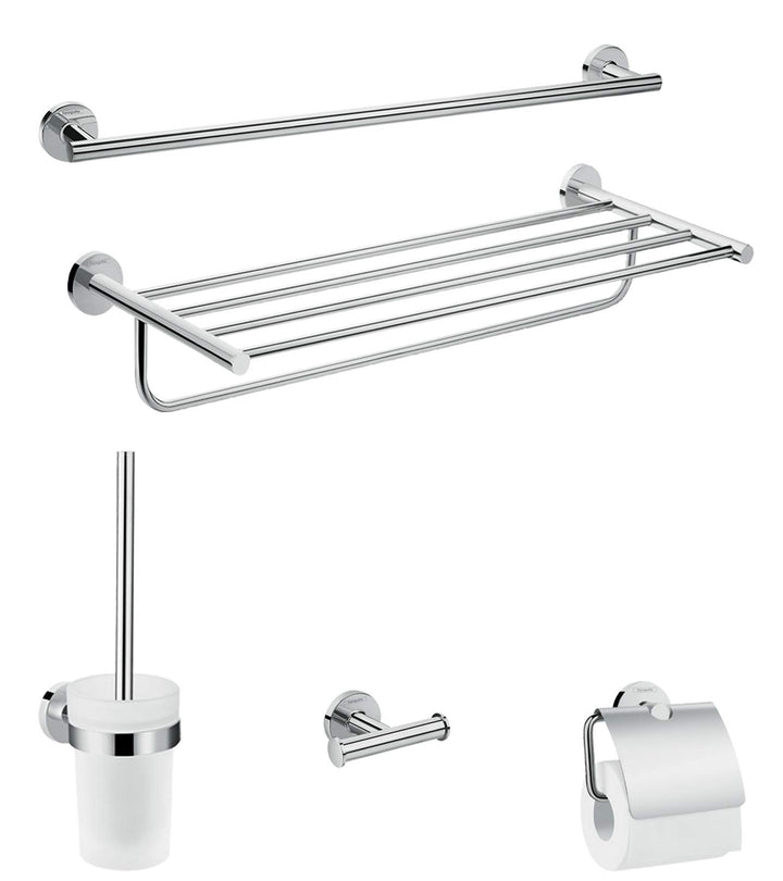 hansgrohe Logis Universal Handtuch-/Toilettenpapierhalter Bad-Accessoire (Ablage, Set 5-teilig, Toil