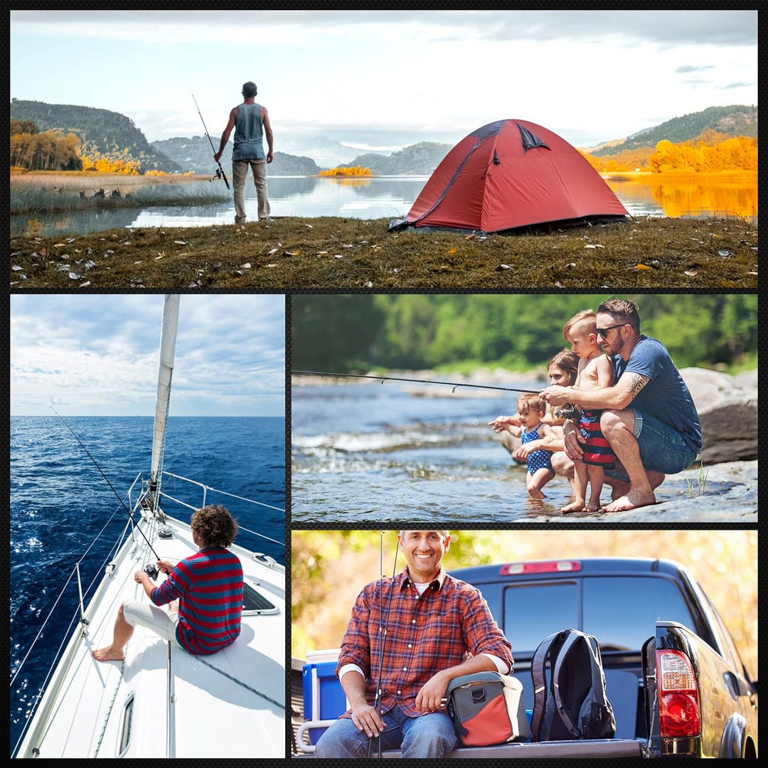 Gonex Teleskop-Angelrute und Rollen-Set mit Angelschnur, Angelköder-Set und Zubehör und Tragetasche