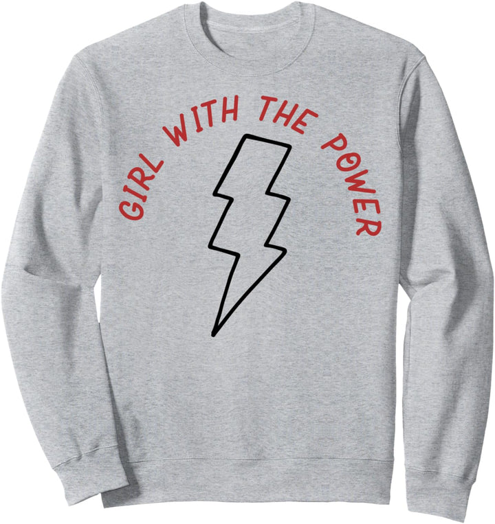 Trendy Lightning Bolt Girl With The Power Sweatshirt