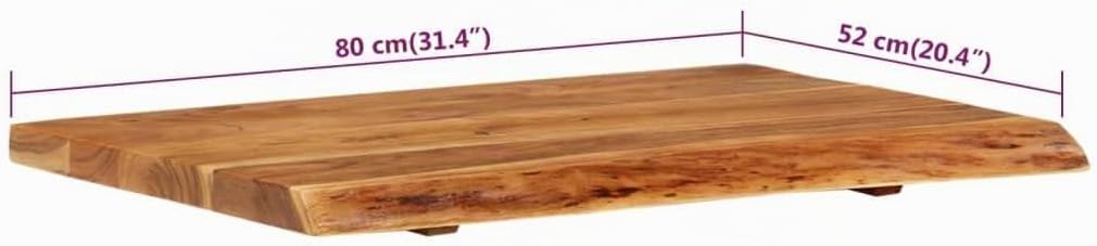 vidaXL Akazienholz Massiv Waschtischplatte Badezimmer Waschtisch Waschtischkonsole Platte Holzplatte