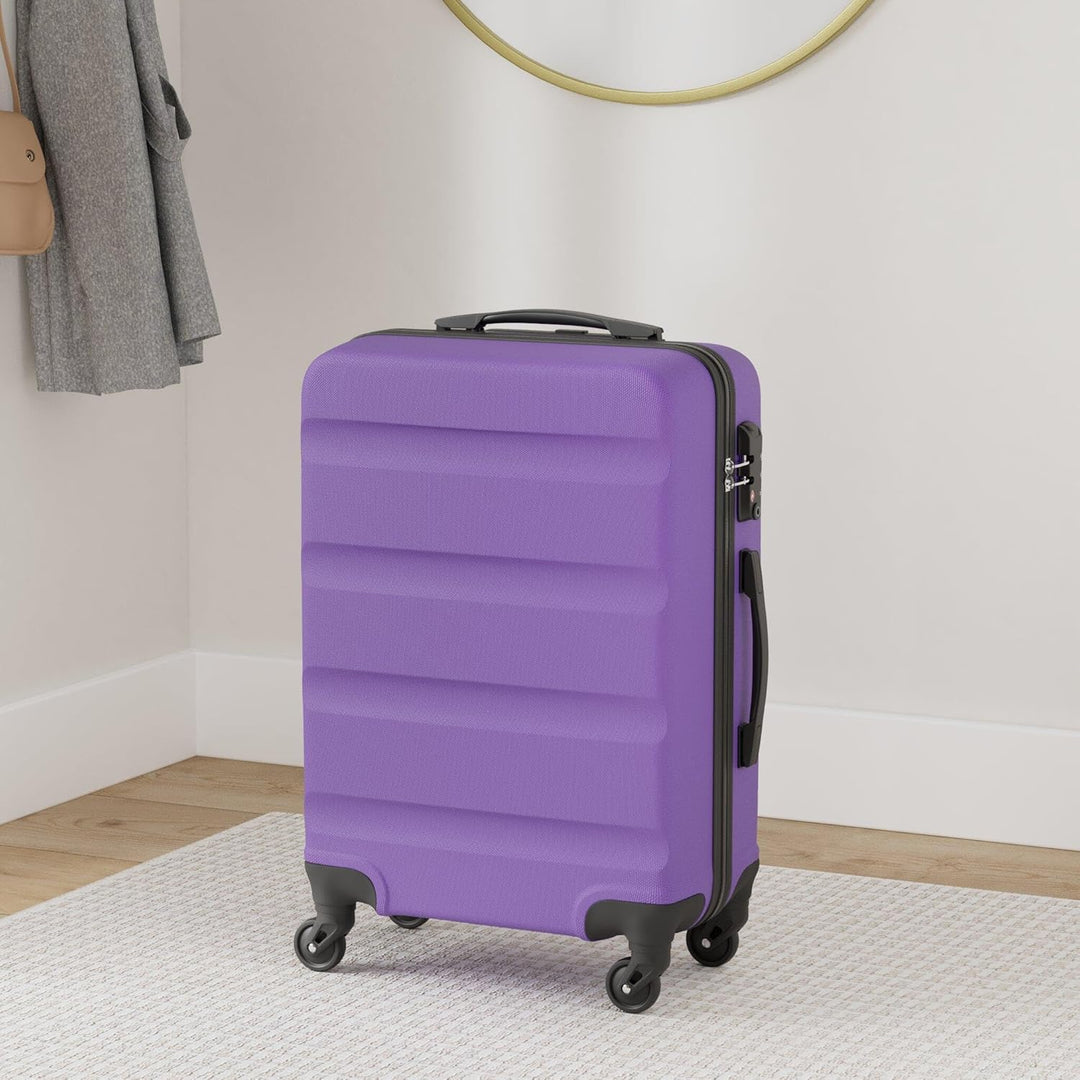 KONO Koffer Trolley Handgepäck Leicht Hartschalenkoffer aus ABS Reisekoffer mit 4 Rollen Handgepäck