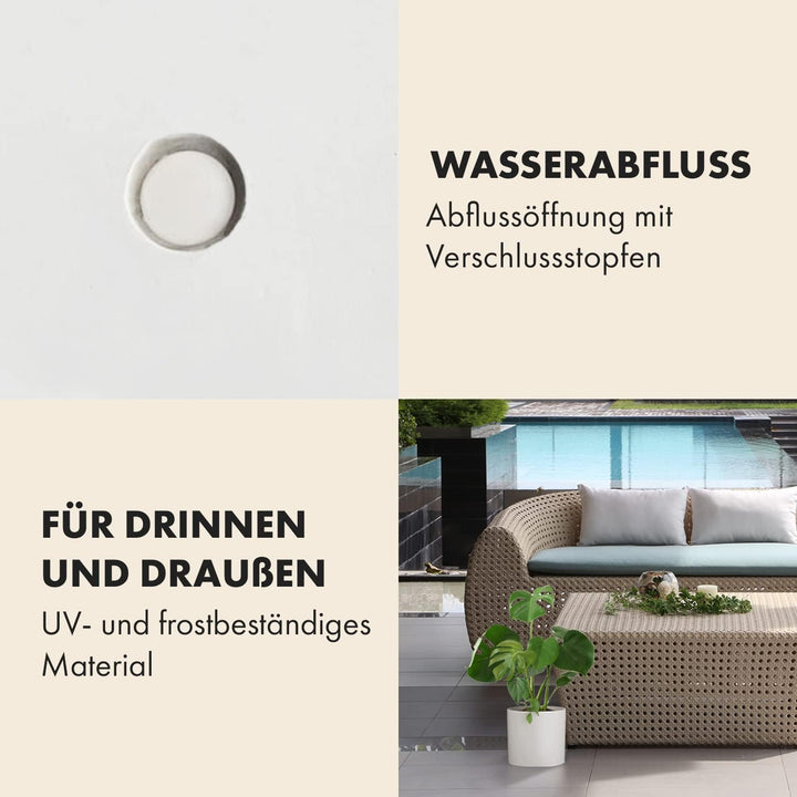 Fox & Fern Übertopf S - Blumentopf inkl. Wasserabfluss - Blumentopf hoch 18cm - Übertöpfe für Zimmer