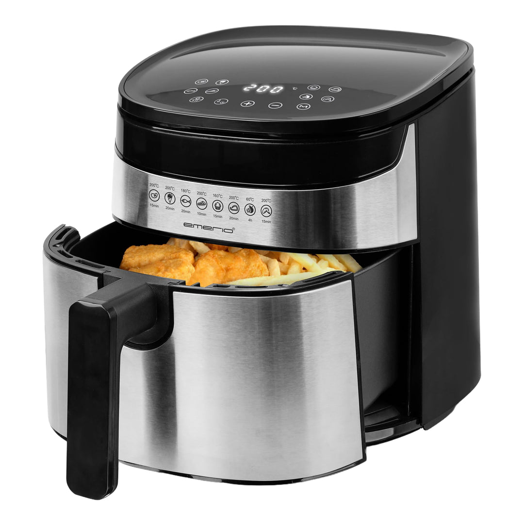 Emerio 4.5 Liter grosse digitale Heissluftfritteuse TOP AirFryer Frittieren ohne zusätzliches Öl 8 A
