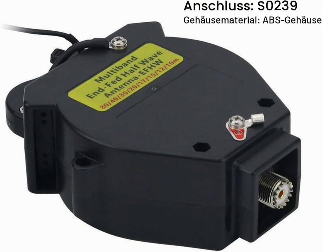 JYR8010-400W End Fed Half Wave Antenne, 400W Kurzwellenradioantenne für Amateurradio, 8 Bänder 10m 1