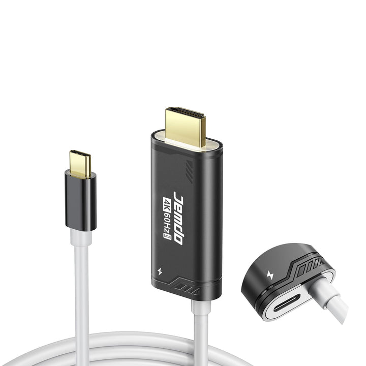 JEMDO Switch 2 Dock HDMI Kabel für Fernseher, 4K 60Hz 18 Gbps USB C zu HDMI 2.0 2m, 100W PD Spielen