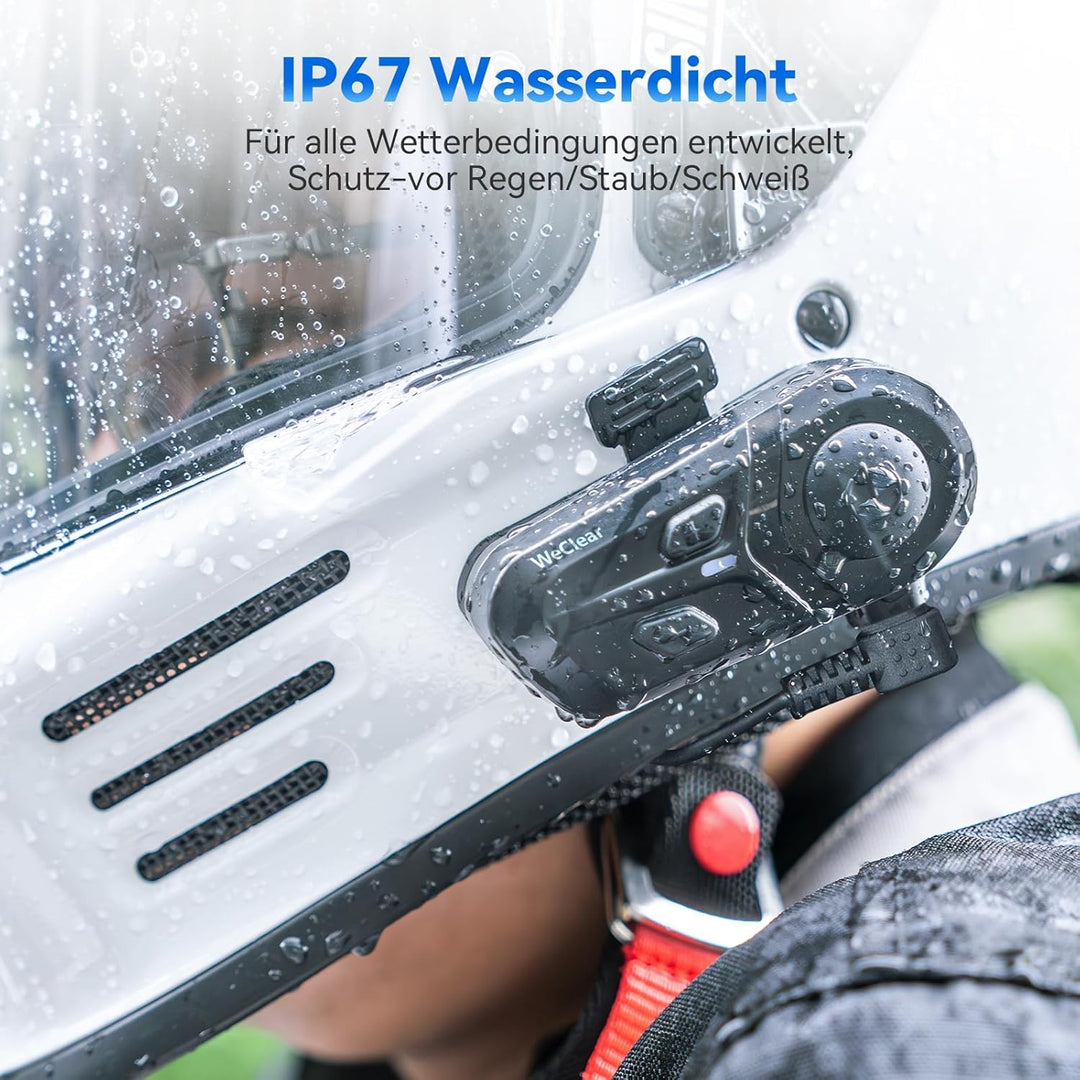 L1 Motorradhelm Headset, Helm Bluetooth Kopfhörer mit Sprachassistent, Geräuschunterdrückung Bluetoo
