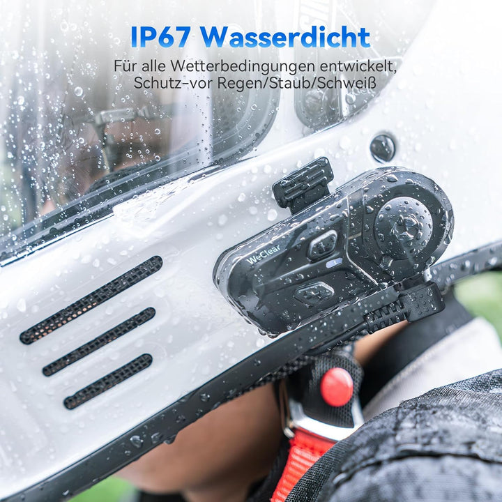 L1 Motorradhelm Headset, Helm Bluetooth Kopfhörer mit Sprachassistent, Geräuschunterdrückung Bluetoo