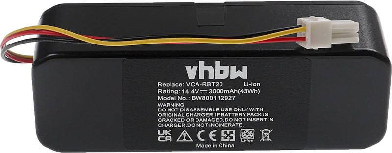 vhbw Akku Ersatzakku Li-Ion 3000mAh (14.4V) kompatibel mit Samsung Navibot der VR-Series und Samsung