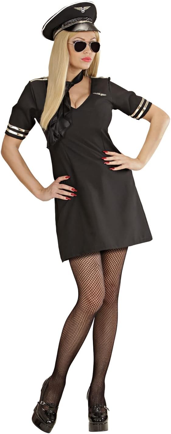 W WIDMANN MILANO Party Fashion - Kostüm Pilotin, Kleid, Uniform, Kapitän, Faschingskostüme, S