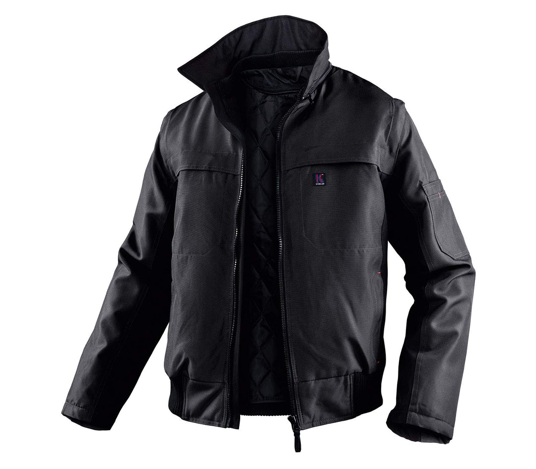 KÜBLER WEATHER 3-in-1 Pilotenjacke (mit Steppweste) schwarz, Grösse 4XL, Unisex-3-in-1 Pilotenjacke