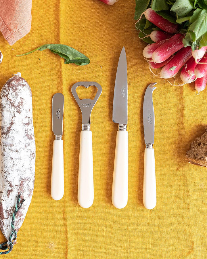 SABRE PARIS - Apero-Set, 4-teilig -Pop - Flaschenöffner, Spickmesser, kleines Käse- & Buttermesser -
