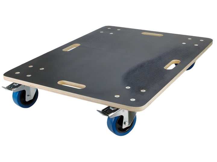 ECD Germany Transportroller mit 2x Feststellbremse 60 x 80 cm bis 800kg Siebdruckplatte - PP-Räder R