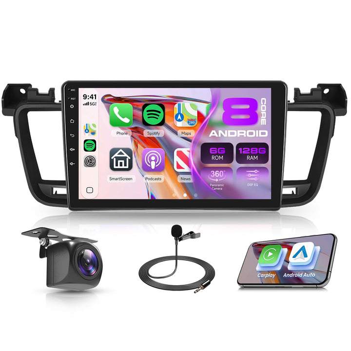 Rimoody 8 Core 6G+128G Android Autoradio für Peugeot 508 2011-2018 Wireless Carplay Android Auto GPS