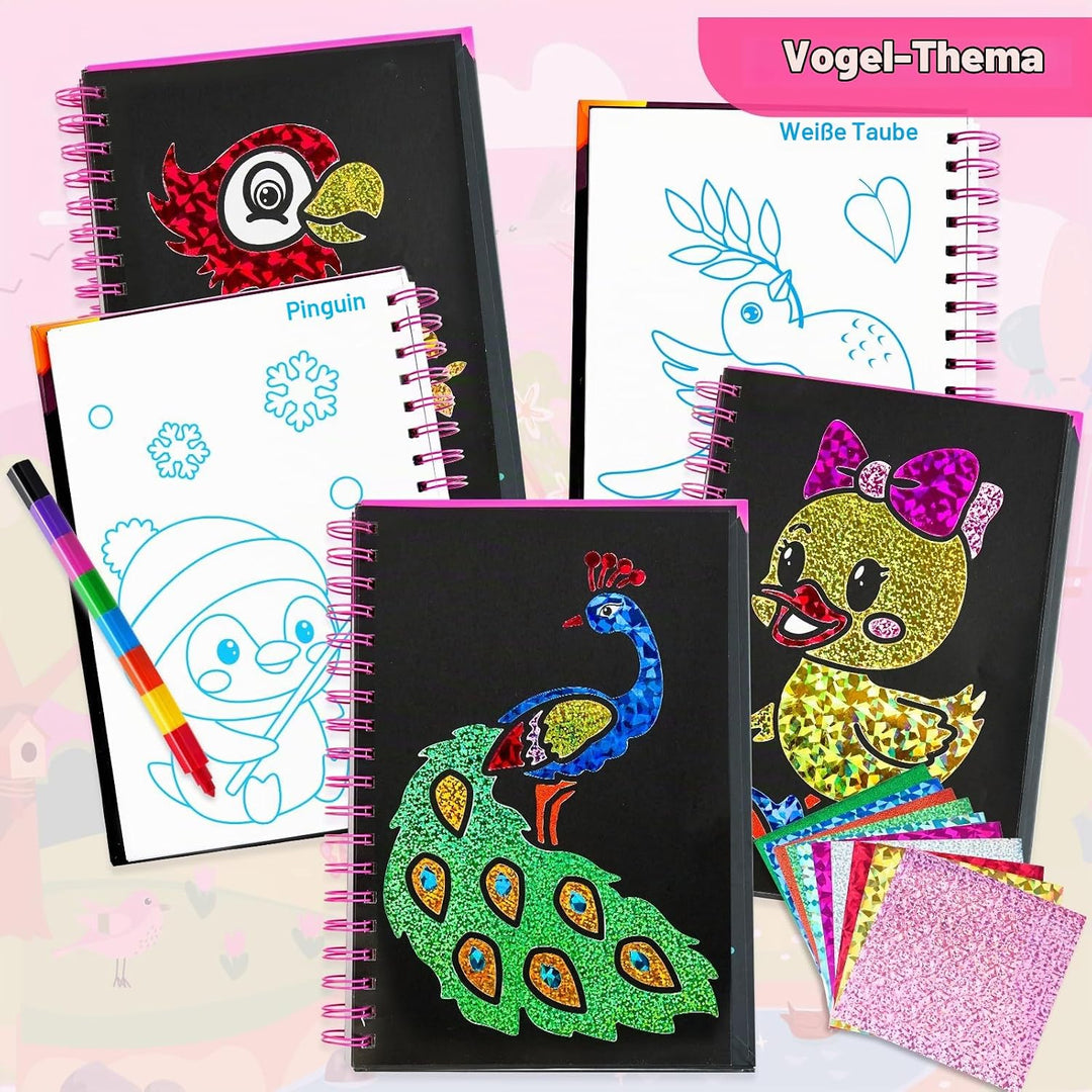 FUNNYB&amp;G Foil Art Kinder Kunst &amp; Bastelaktivität: Kreatives Reisespielzeug für DIY-Aktivität, Bastel