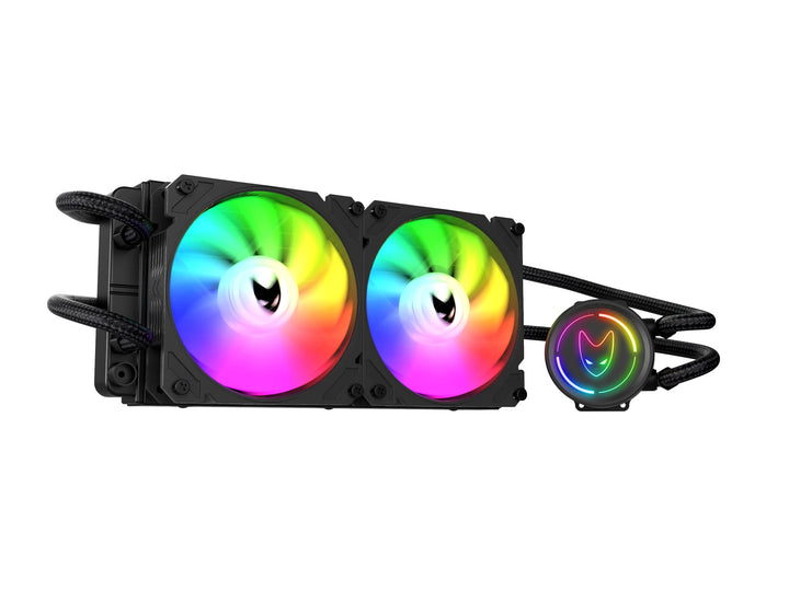 Oversteel - ZIRCON Flüssigkeitskühlung 240mm RGB, 2x PWM Lüfter 120mm RGB, TDP 200W, Kompatibel mit